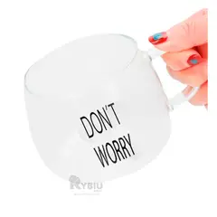 RYBIU IMPORT - Tazon Estilizado Color Transparente Y+Regalo Agendita
