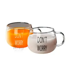 RYBIU IMPORT - Tazon Ergonomico para Cafe en Transparente Y+Gift Stickers