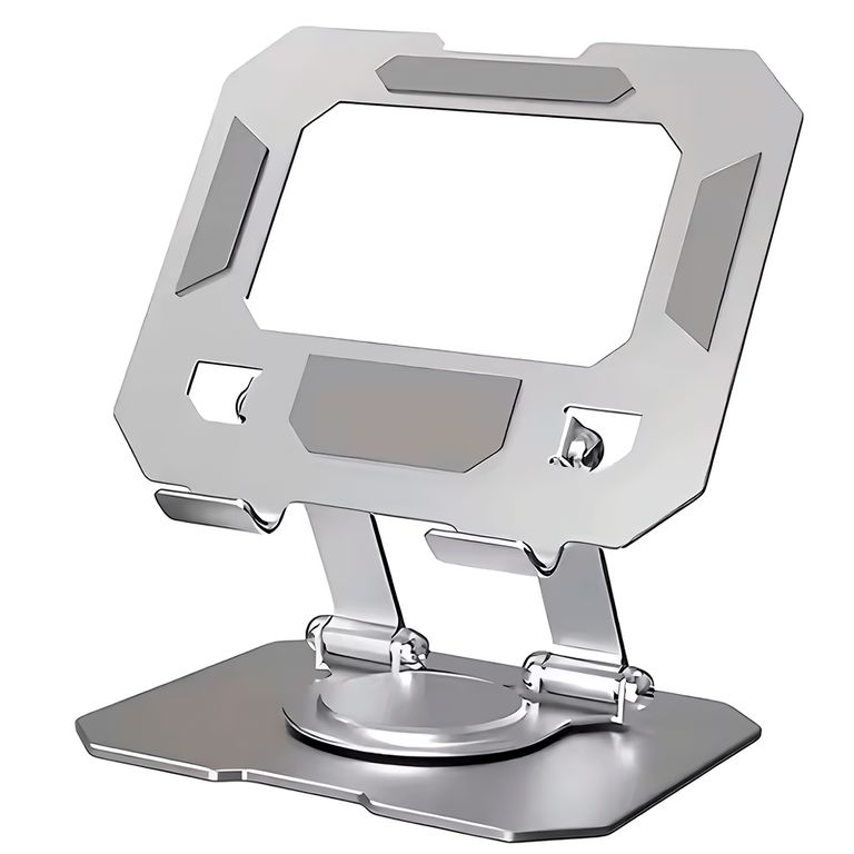 Soporte Para Tablet Celular Portátil Ajustable 360 Grados Color PLATA