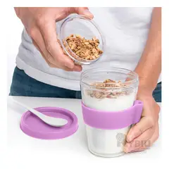 RYBIU IMPORT - Vaso Moderno para Hogar 350ML Rosado Y+Papel de Regalo