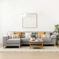 YOLODECORO - Seccional con Chaise Longue a la Izquierda Air Gris Claro