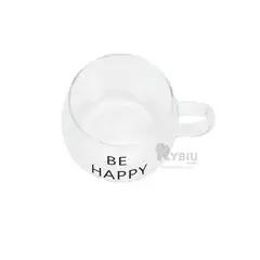 GENERICO - Taza Dinamica Versatil en 350ML Be Happy Y+Regalo Stickers