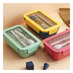 RYBIU IMPORT - Envase Versatil para Almuerzos en Verde Y+Gift MiniAgenda