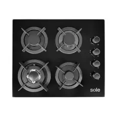 SOLE - COCINA EMPOTRABLE DE 4 HORNILLAS 60 CM SOLECO068