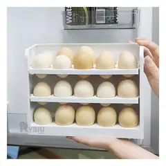 RYBIU IMPORT - Portahuevos para Cocina Color Blanco Y+Regalo Stickers