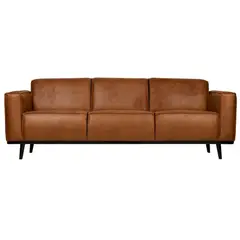 YOLODECORO - Sofá 3 Cuerpos Statement Cuero Marrón Caramelo