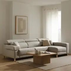 YOLODECORO - Seccional con Chaise Longue a la Derecha Air Cemento