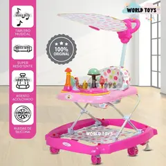 BABY - Andador Musical Didáctico «MUSHROOM» Dark Pink