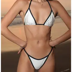 BETWEEN US - Bikini Triángulo Alaia White