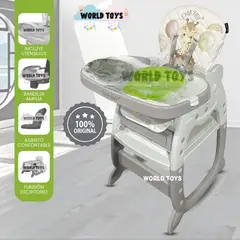 BABY - Silla de Comer 3 en 1 «SMILEY KAT» Green