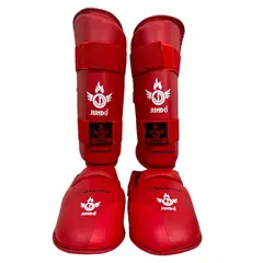 GENERICO - Canillera con empeinera de Karate WKF Jundo - ROJO Talla XS