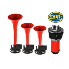 HELLA - CLAXON TRIPLE CORNETA MUSICAL 12V