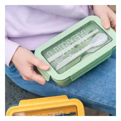 GENERICO - Taper para Loncheras Color Verde Y+Regalo Stickers