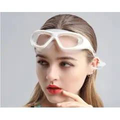 GENERICO - GAFAS DE NATACIÓN PROFECIONALES TAPA OIDO PARA NIÑOS BLANCO