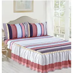 CASATEX - Juego de Sábanas Con Blonda 4 Piezas - 1.5 Plazas