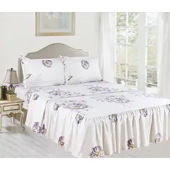 CASATEX - Juego de Sábanas Con Blonda 4 Piezas - 1.5 Plazas