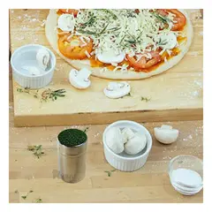 GENERICO - Salero Versatil para Cenas de Metal Y+Papel de Regalo