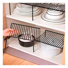 GENERICO - Separador de Gaveta Expandible de 6 Patas en Color Negro