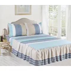 CASATEX - Juego de Sábanas Con Blonda 4 Piezas - 1.5 Plazas