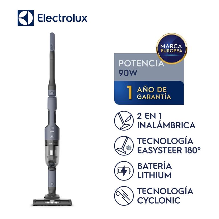 Aspiradora Inalámbrica ERG019 90W 2 en 1 con Filtro HEPA