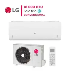 LG - Aire Acondicionado 18000 BTU Split Pared On/Off Frío Solo