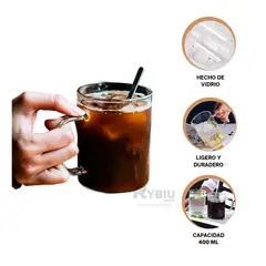 GENERICO - Vaso Practico 400ML en Transparente Y+Ligas de Regalo