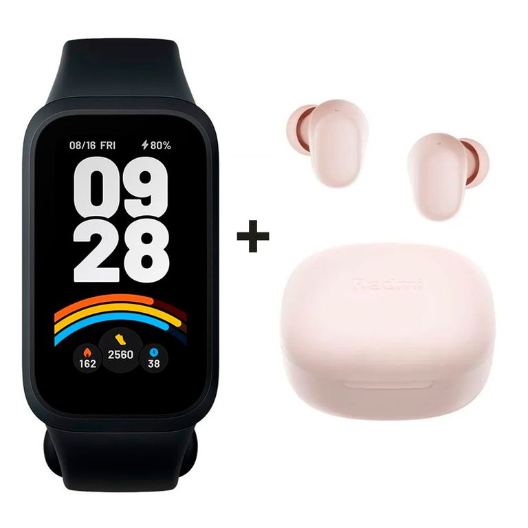 SmartBand 9 Active + Audifono Buds 6 Play - Rosa