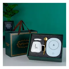 RYBIU IMPORT - Calentador Termico en Color Blanco Y+Papel de Regalo