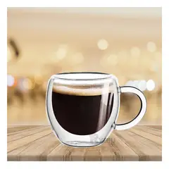 GENERICO - Tazon para Latte 100ML Asa Circular Y+Envoltorio de Regalo