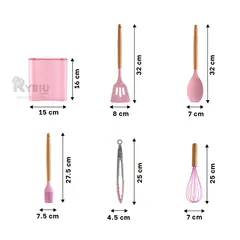 RYBIU IMPORT - Combo de Cuchara Grande Color Rosado Y+Gift MiniAgenda