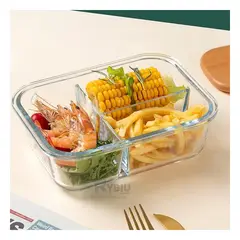 RYBIU IMPORT - Envase para Almuerzo en Celeste Y+Regalo Ligas para Peinar