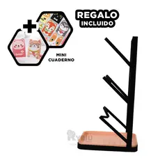 RYBIU IMPORT - Soporte Dinamico para Cubiertas en Negro Y+Gift MiniAgenda