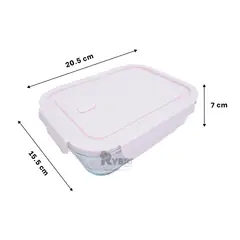 RYBIU IMPORT - Envase Apto para Alimentos Tono Rosado Y+Post-it Adhesivos