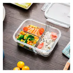 GENERICO - Taper Hermetico con 3 Lados Celeste Y+Papel de Regalo