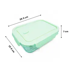 GENERICO - Recipiente Practico de Panes en Verde Y+Envoltorio de Regalo