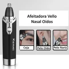 KEMEI - Depiladora Vello Nasal Portátil Oídos Unisex Viaje Genieka