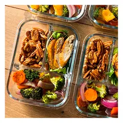 GENERICO - Taper Rectangular de Vidrio 3 Divisiones en Verde