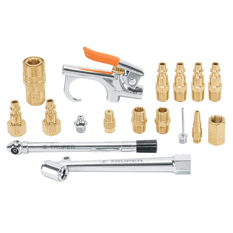 Juego 17 Accesorios para Limpiar Inflar y Calibrar 19022