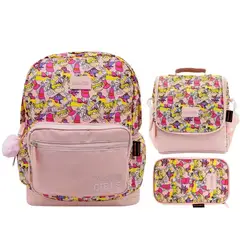 CHILDRENS CLUB - Set de Mochila escolar x3 piexas - Nick 90