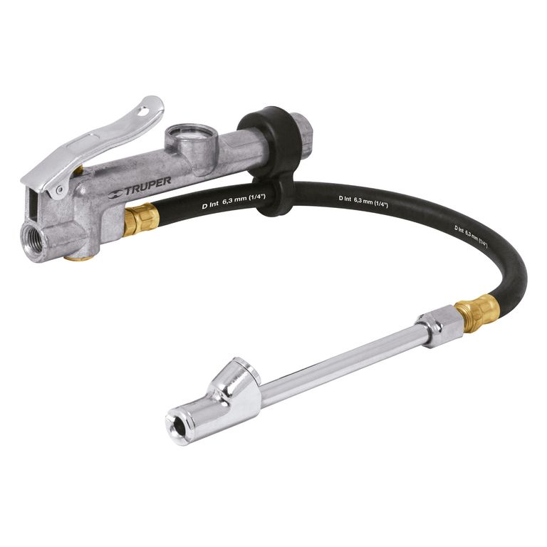 Inflador Cableza Doble Calibrador Profesional 19028