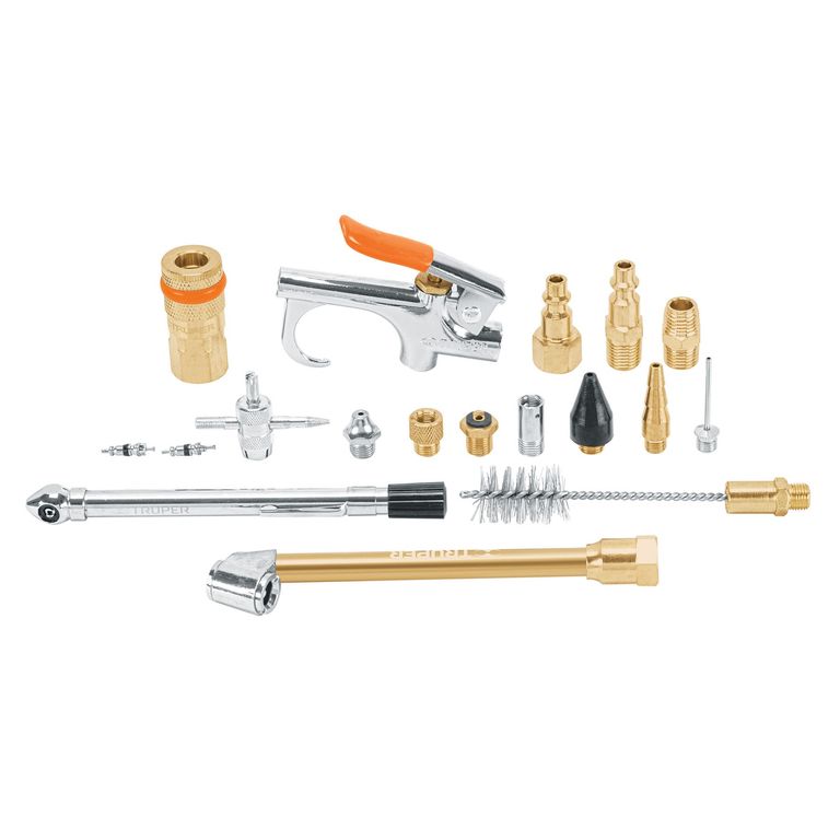 Juego 18 Accesorios para Limpiar Inflar y Calibrar 19079