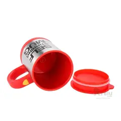 RYBIU IMPORT - Vaso Revolvedor de 400ml en Color Rojo Y+Gift MiniAgenda