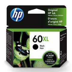 HP - Cartucho de Tinta 60XL Negro Original