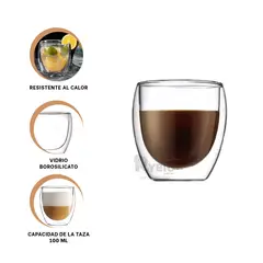 GENERICO - Vaso Practico 100ML Sin Asa Y+Ligas de Regalo