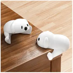 TODO FIT - Protector de esquinas con diseño de ositos Seguridad para mesas y muebles de bebés y niños x4