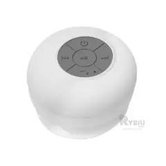 RYBIU IMPORT - Parlante Funcional de Ducha Color Blanco Y+Regalo Stickers