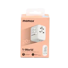 MOMAX - 20W PD Adaptador de corriente de cargador rápido de viaje global