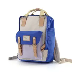 HIMAWARI - - Mochila escolar o viaje porta Laptop - Azul y Crema