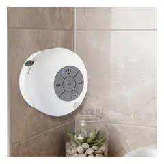 GENERICO - Parlante Resistente al Agua en Blanco Y+Regalo Agendita