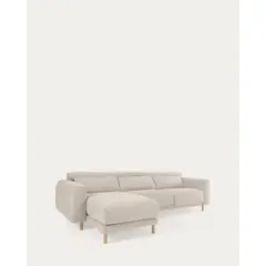 YOLODECORO - Seccional con Chaise Longue a la Izquierda Singa Crudo